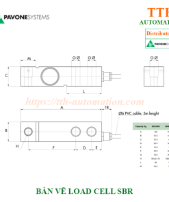 LOAD CELL CẢM BIẾN TRỌNG LƯỢNG PAVONE SBR-3.000KG 1 ban ve duoi 7500