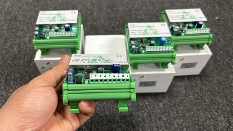 Cầu đấu chi tiết Bộ khuếch đại và chuyển đổi tín hiệu loadcell AT 08 Pavone Italy