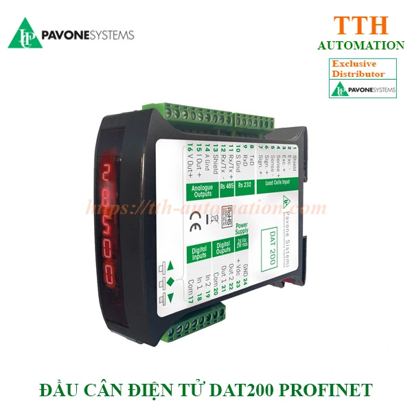 Đầu cân điện tử Pavone DAT 200 Profinet tương thích với PLC Siemens Đầu cân điện tử Pavone DAT 200 Profinet
