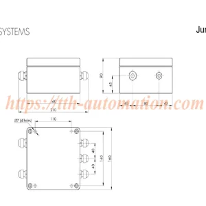Hộp Cộng Load Cell Chống Cháy Nổ Pavone CGS4-C ATEX 1 kích thước CGS4-C hộp cộng 4 load cell Pavone Italy