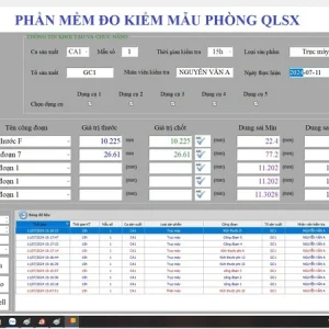 Giao diện phẩn mềm kết nối AMC05 với máy tính