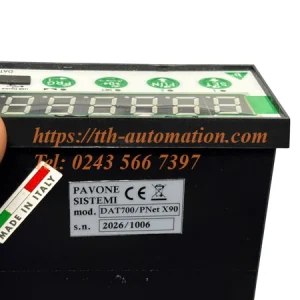Đầu cân điện tử DAT700 Profinet – Tích hợp hiệu quả trong hệ sinh thái PLC Siemens 3 Đầu cân điện tử Pavone DAT700 Profinet tem chi tiết mặt trên