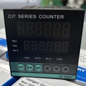 Bộ đếm công nghiệp (Counter) là gì? Cách chọn đúng model CI4, CI7, CI8 cho hệ thống tự động hóa 2 Mặt trước bộ đếm công nghiệp CI7 Toky với màn hình hiển thị và phím điều khiển
