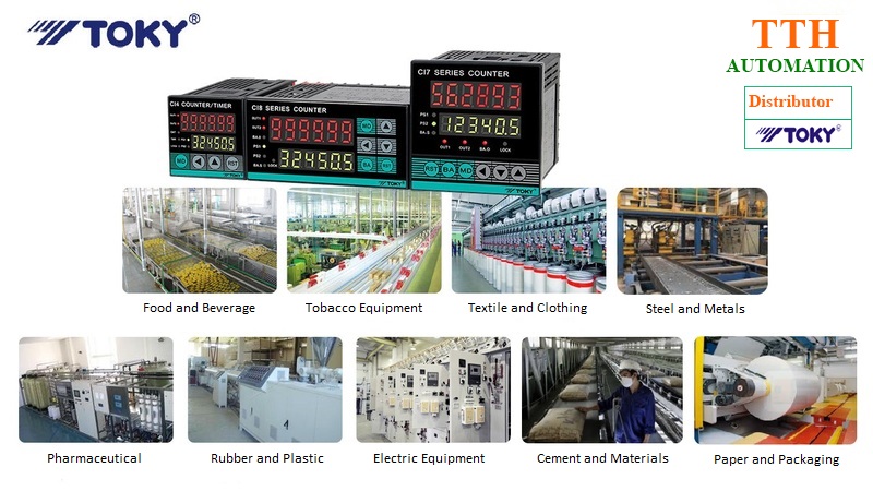 Bộ đếm công nghiệp (Counter) là gì? Cách chọn đúng model CI4, CI7, CI8 cho hệ thống tự động hóa 5 Ứng dụng thực tế bộ đếm CI Toky trong công nghiệp tự động hóa
