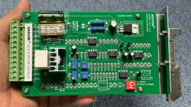 Bo mạch điều khiển van tỷ lệ Aravin ACV series chính xác và ổn định 5 Bo mạch điều khiển van tỷ lệ Aravin ACV-A-20 cho cuộn hút van dưới 20 ôm